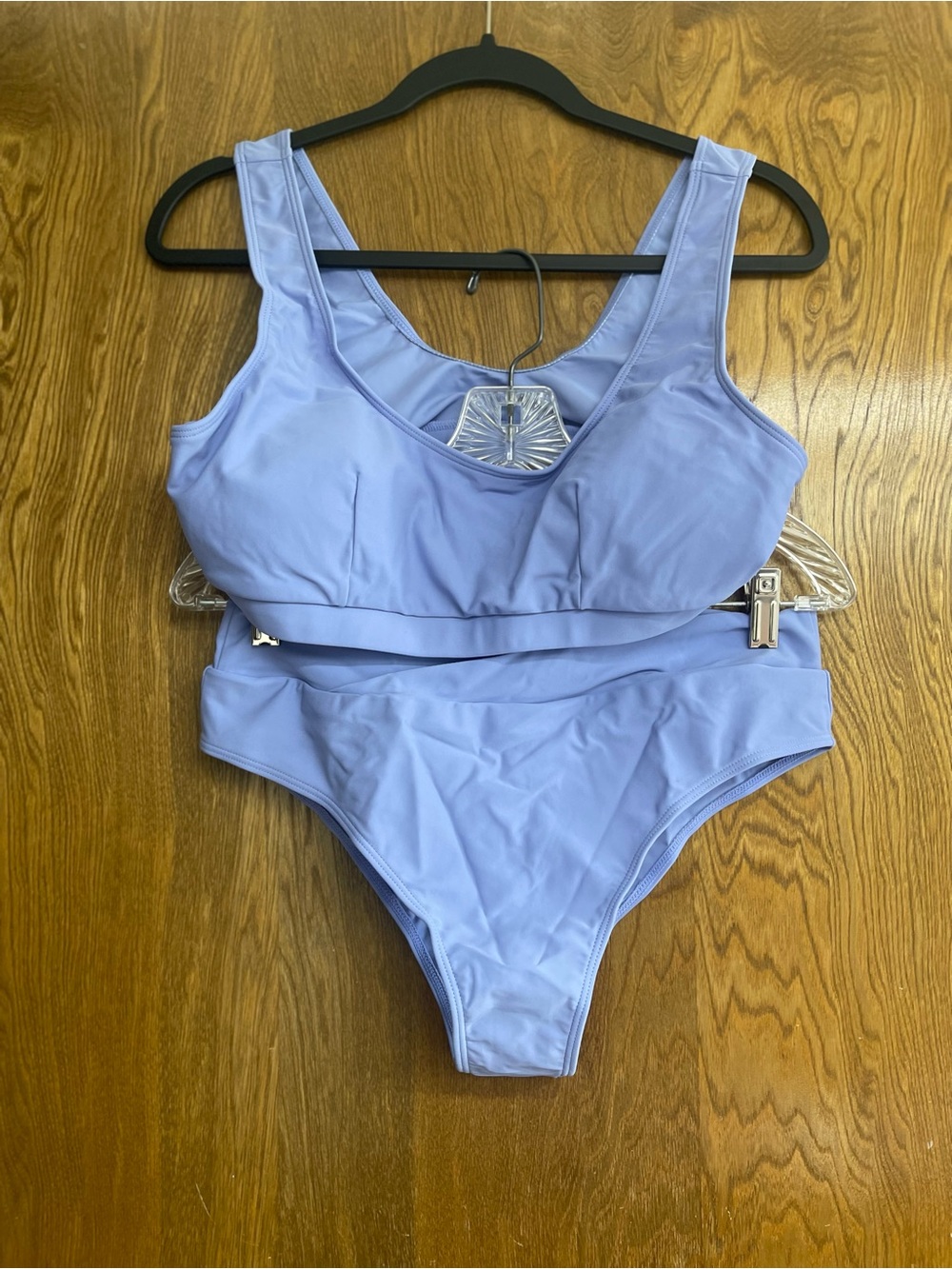 Large swimsuit set Light Lavender Two-Piece Bikini sporty beach swimwear